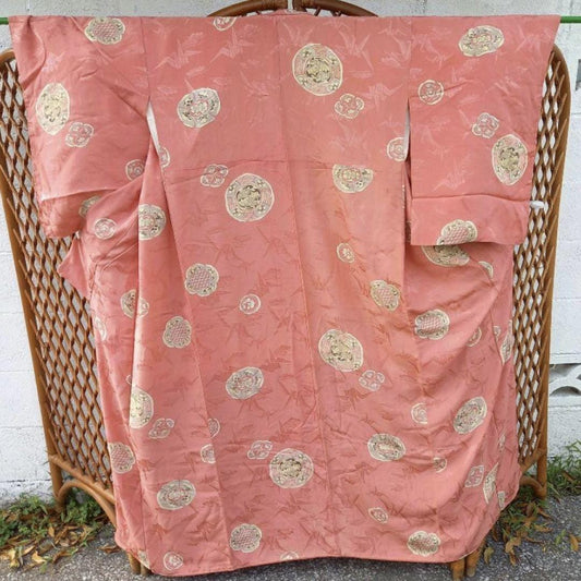 Used Women's Kimono Silk Made in Japan Japanese vintage traditional