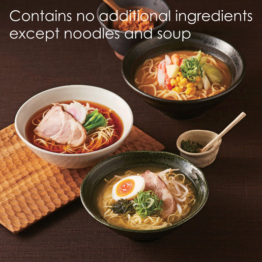 Japanese Ramen Noodle Set – 8 Packs / 4 Flavors – Dried Umamen – Made in Japan – Fukuyama Seimen