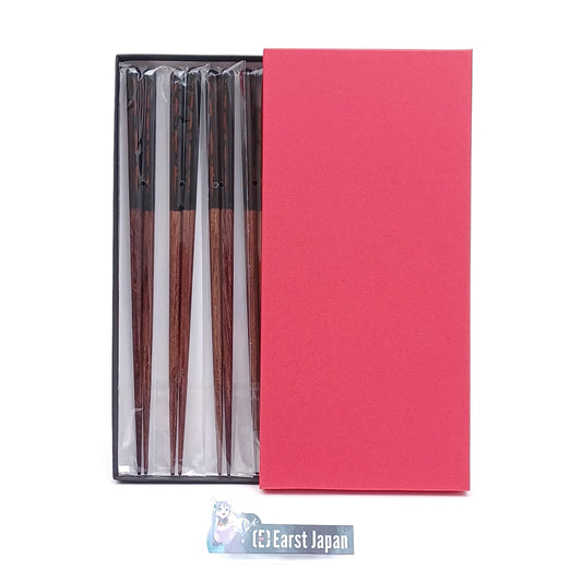 Chopsticks Negoro-nuri lacquerware 5 pcs Natural wood Tableware Japan Import For Gift Birthday Thanksgiving Wedding| Forgot Souvenir