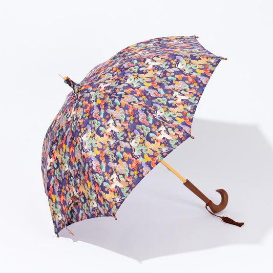 Japanese Handcrafted Parasol - Made in Japan - Traditional Tokyo Yogasa - Limited Edition 200 pieces only Auspicious Crane Pattern Umbrella