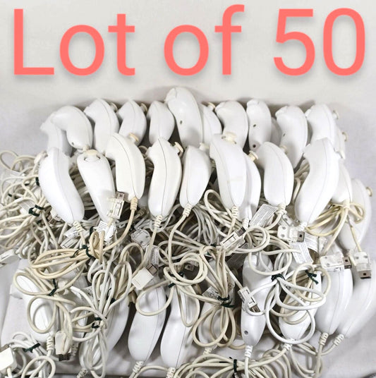 50x Nintendo Wii Nunchuk OEM RVL-004 – White – Bulk Tested – Japan Import – Genuine Lot