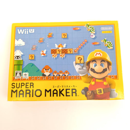Used Nintendo Wii U Super Mario Maker Japan Import CIB Complete Boxed w/ Manual - Platform Game - Tested and Working