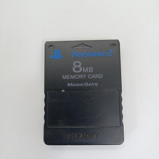 Used Sony PS2 8MB Official Memory Card Black | Genuine PlayStation 2 Save Data Unit | Tested Working | One Item Only