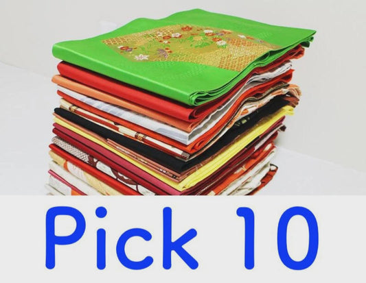 Pick 10! Japanese Obi Set – Pre-Owned Women's Kimono Belts – Vintage-Inspired – Choose from Listing – Japan Import – Sample Photos