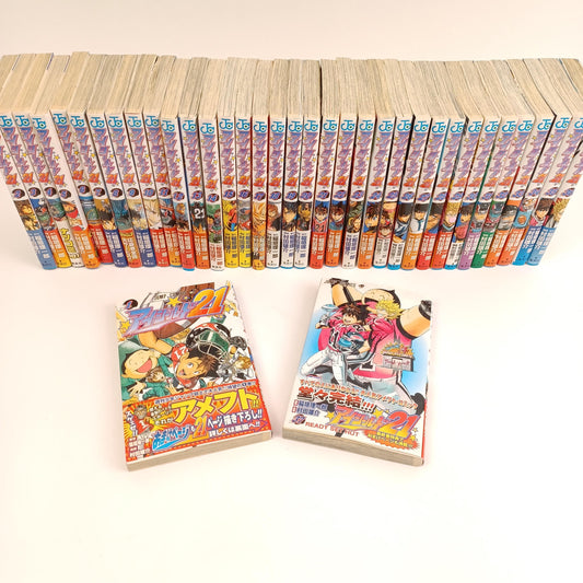 Used Eyeshield 21 Complete Manga Set Vol.1–37 Japanese First Editions w/ Most Obi Included American Football Shonen Jump