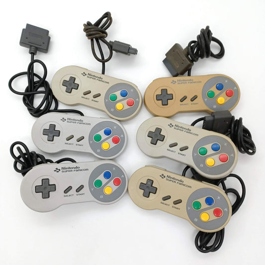 Used Official NINTENDO Super Famicom SFC SHVC-005 Controller Lot of 6  Japan Import
