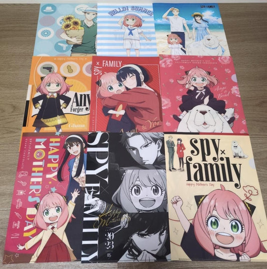 Used SPY×FAMILY Clear File Set – Anya, Loid, Yor, Bond Non-Sale Japan Anime Goods, Ghana x 7-Eleven Promo Bundle