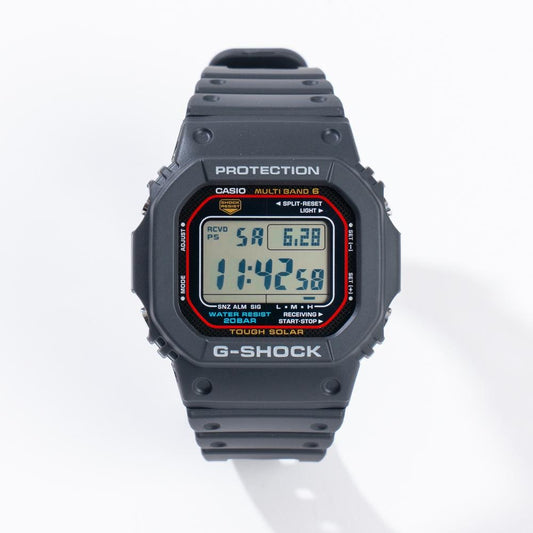 Unused CASIO G-SHOCK GW-M5610U-1JF Solar Radio Watch Square Digital Tough Mens Black Box Manual Japan