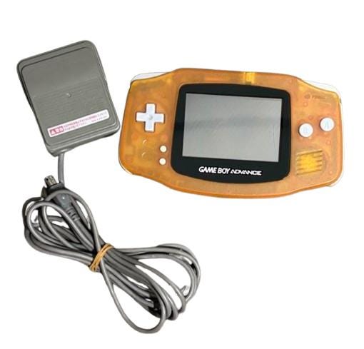 Used Game Boy Advance Console Orange | Clear Red Back | No Battery Cover | Tested & Working | AC Adapter Included