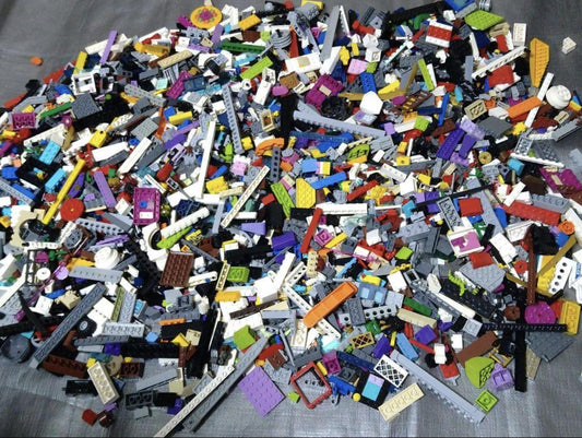 Used LEGO Blocks Bulk Lot Approximately 3kg (6.6 lbs) Mixed Colors & Shapes for Creative Building