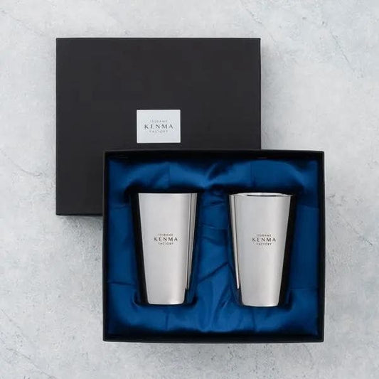 Japanese Stainless Steel Tumbler Pair - Double-Walled & Insulated Cups, Tsubame-Sanjo Polished Craftsmanship, Made in Japan| Forgot Souvenir