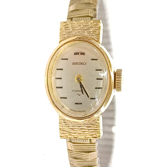 Vintage Seiko 17-Jewel Manual Wind ASGP Women's Watch - September 1970 Gold/Steel Band