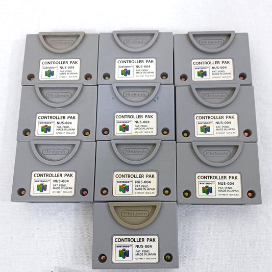 Rank-B Used OFFICIAL Nintendo 64 N64 Controller Pak Memory NUS-004 Lot of 10 All tested