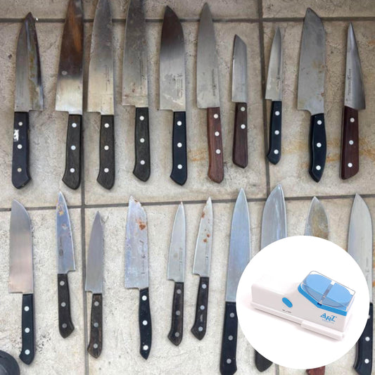 Used Japanese Chef Knives Lot of 75 – Santoku, Nakiri, Deba – For Parts or Repair – Japan Import – Vintage Kitchen Tools| Forgot Souvenir