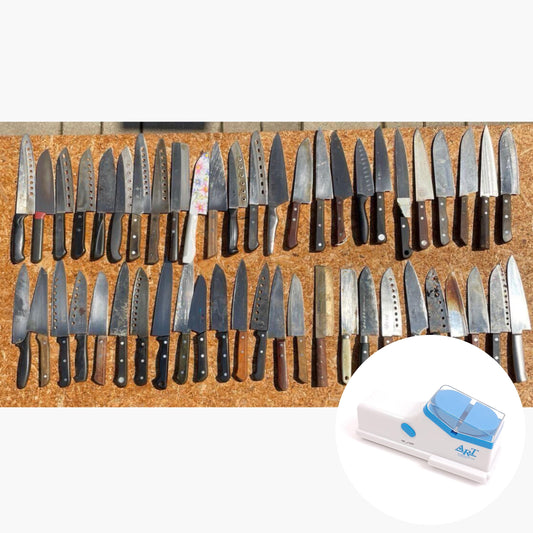 Used Japanese Chef Knives Lot of 50 – Santoku, Nakiri, Deba – For Parts or Repair – Japan Import – Vintage Kitchen Tools| Forgot Souvenir