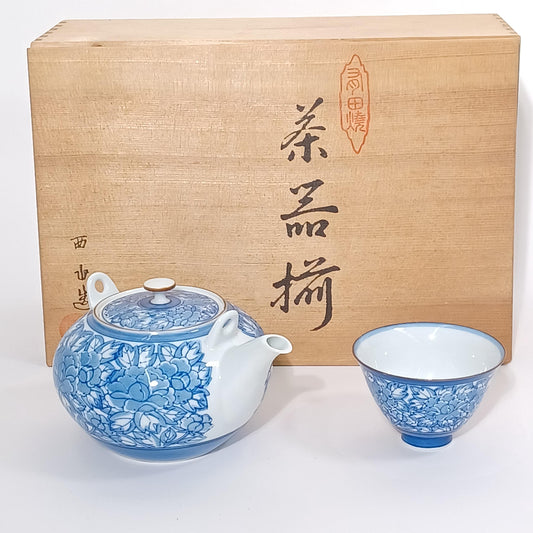 Used Japanese Kyusu Teapot & 5 Yunomi Teacups Set Unbranded Japanese Pottery Tea Ceremony Art